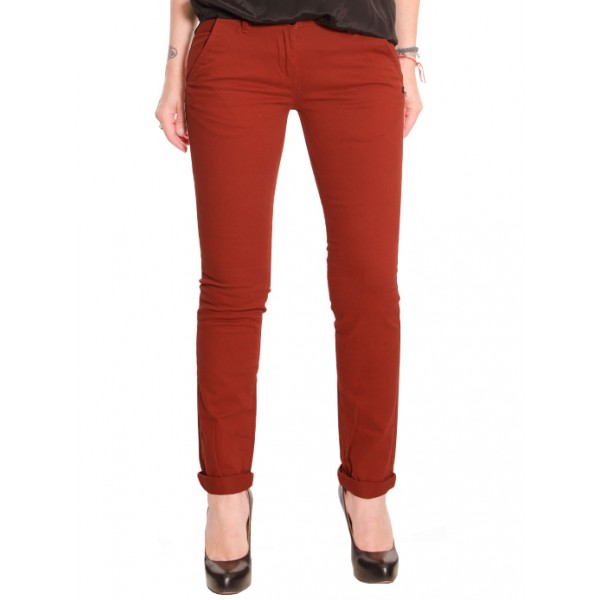 MAISON SCOTCH γυναικείο υφασμάτινο παντελόνι - κόκκινο 1224-09.80846/44